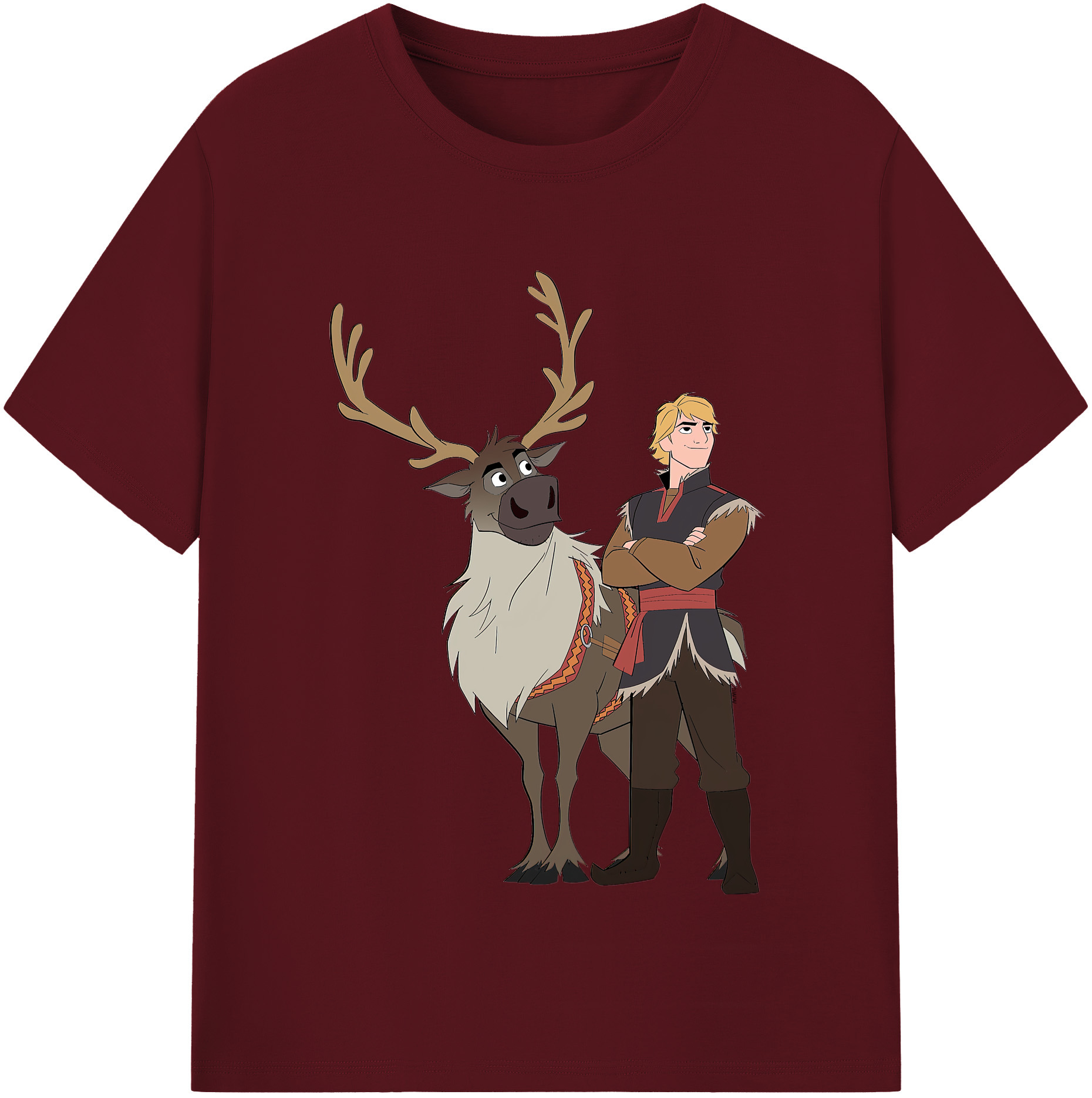 （画像用） アナと雪の女王 アンナ エルサ Frozen Anna Elsa 綿100％半袖Tシャツ（フロントプリント）